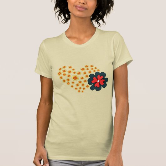 T-shirt Été Femme Daisy Flower Heart (Devant)