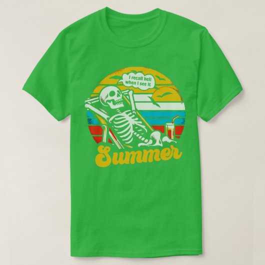 T-shirt Été Funny Skeleton (Design devant)