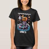 T-shirt Été Halloween Funky Skeleton Ice Cre (Devant)