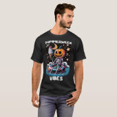 T-shirt Été Halloween Funky Skeleton Ice Cre (Devant entier)