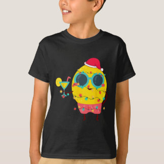 T-shirt Été Hawaïen Tropical Noël Citron Drôle De Noël