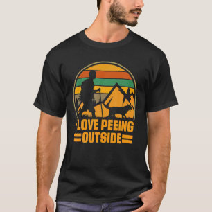 T-shirt Été J'Aime Peeing Extérieur, Camping Retro Funny
