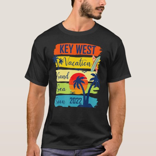 T-shirt Été Key West Florida Beach Vacation 2022 Matchi (Devant)