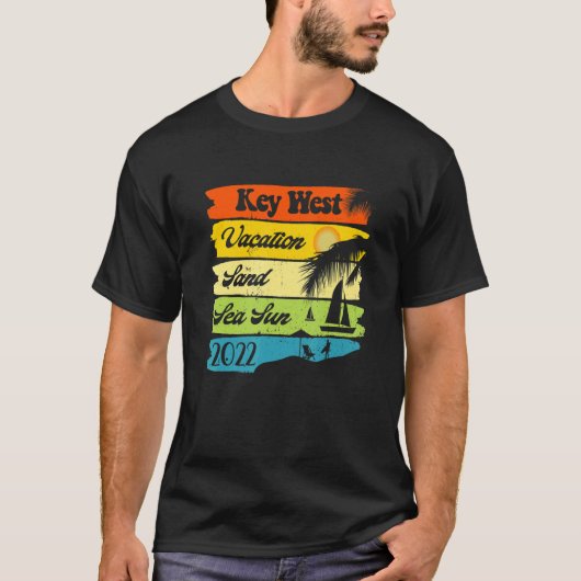 T-shirt Été Key West Florida Beach Vacation 2022 Sand S (Devant)