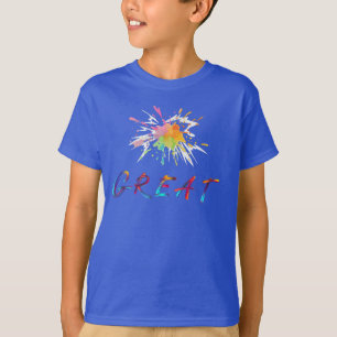 T-shirt Été mignon Multicolor Splash Bébé & Enfants