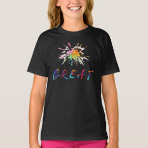 T-shirt Été mignon Multicolor Splash Bébé & Enfants