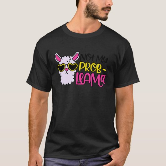 T-shirt Été Pas mon prob Llama (Devant)