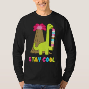 T-shirt Été Popsicle Séjour Cool Crème de glace Retro 80s 