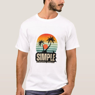 T-shirt été simple Palm Tree"