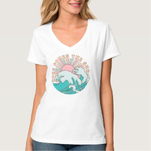 T-shirt Été Sun Waves Beach Graphic