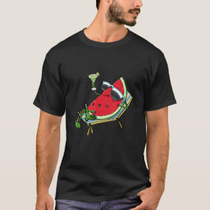 T-shirt Eté Sunset Watermelon Drôle Femmes Fruit d'eau L