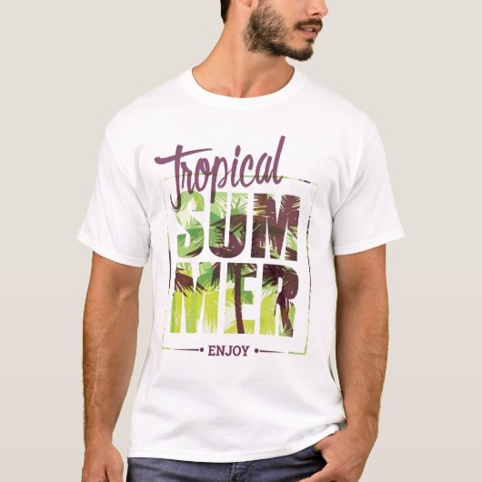 T-shirt été tropical (Devant)
