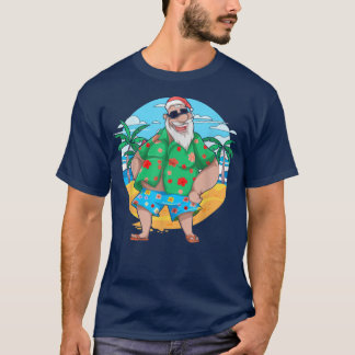 T-shirt Été tropical Santa Claus Palmiers Noël I