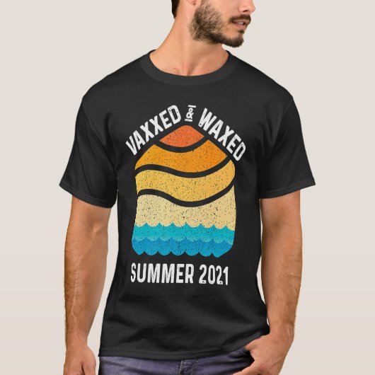 T-shirt Été Vaxé Et Éciré 2021 Retro Sunset Beach O (Devant)