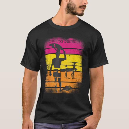 T-shirt Été vintage sans fin (Devant)