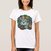 T-shirt ÉTEINDRE Funny Floral mignon Daisy Daisy Dessin À (Devant)