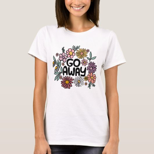 T-shirt ÉTEINDRE Funny Floral mignon Daisy Daisy Dessin À (Devant)