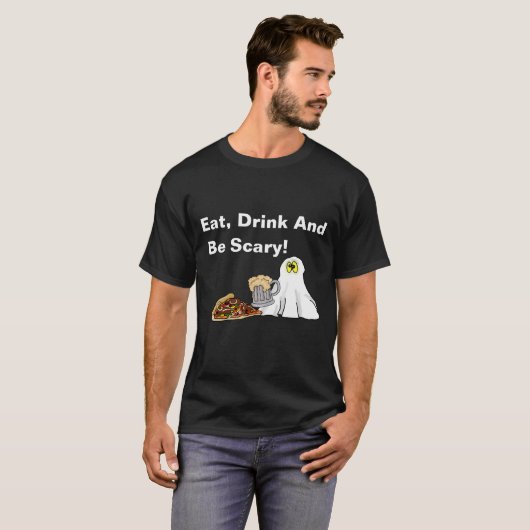 T-shirt eten, Drinken en eng zijn (Voorkant volledig)