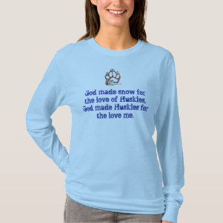 T-shirt étendant l'empreinte de patte de loup, Dieu a fait