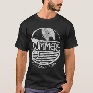 T-shirt Étés sur la plage : Ft Lauderdale, Floride sur fon