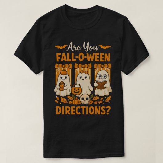 T-shirt Êtes-Vous Automne-O-Ween Directions (Design devant)