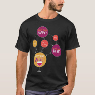 T-shirt Êtes-Vous Heureux D'Avoir Un Peu De Vin Graphique