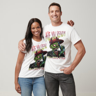T-shirt Êtes-vous prêts Chemises drôles de couple zombie