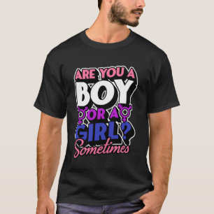 T-shirt Êtes-Vous Un Garçon Ou Une Fille Parfois Genderflu