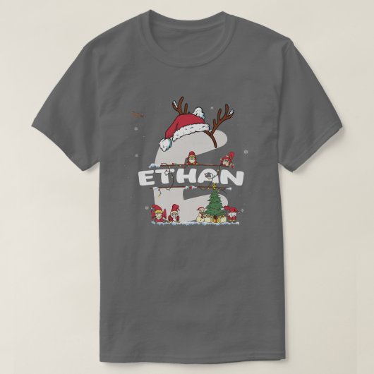 T-shirt Ethan Christmasw Ethan Name for funny Xmas (Design devant)