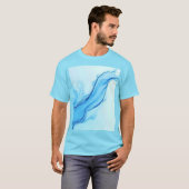 T-shirt Éthéal Blue Liquide Art Éperal (Devant entier)