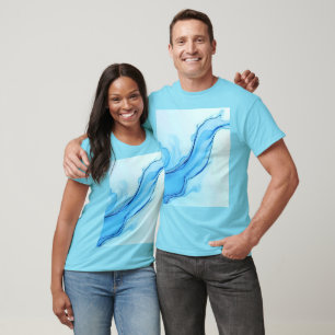 T-shirt Éthéal Blue Liquide Art Éperal