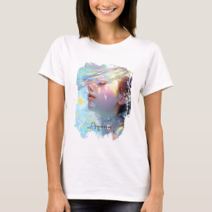 T-shirt Ethereal Aquarius Femme dans Dreamy Watercolor Art