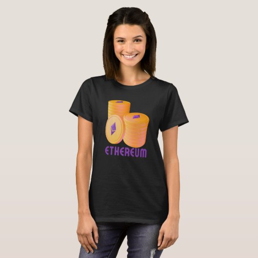 T-shirt Ethereum Blockchain ETH Cryptocurrency Decentraliz (Devant entier)