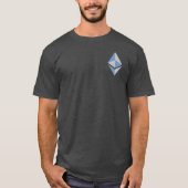 T-shirt Ethereum chemise grise et bleue d'ETH du logo | (Devant)