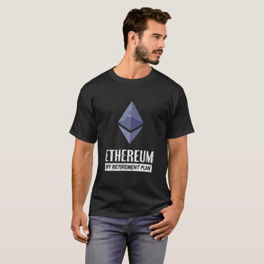 T-shirt Ethereum-Mon plan de retraite Cryptodevise Trader (Devant entier)