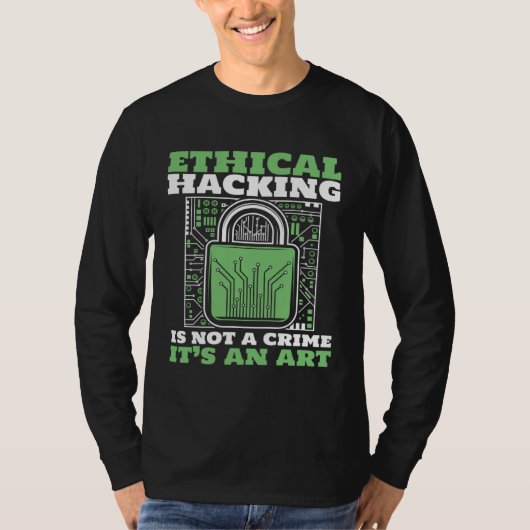 T-shirt Ethical Hacking Not A Crime Ethical Hacking White  (Devant)