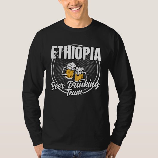 T-shirt Ethiopia Squad Ale  Ethiopian Beer Drinking Team (Devant)