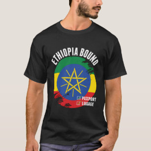 T-shirt Ethiopie Bound Pays Voyage Ethiopie Drapeau Vacat