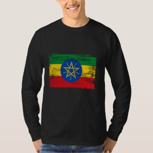 T-shirt Ethiopie Fierté Drapeau Ethiopien Racines Africain