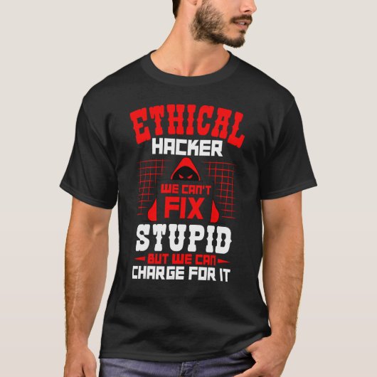 T-shirt Éthique Hacker Cyber Apparel Éthique Hacking Blac (Devant)