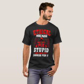 T-shirt Éthique Hacker Cyber Apparel Éthique Hacking Blac (Devant entier)