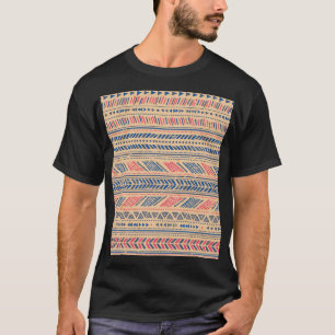 T-shirt Ethnie tribale vintage : motif sans couture.