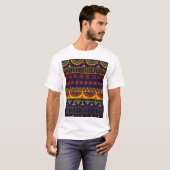 T-shirt Ethno Tribal : Conception Motif transparente. (Devant entier)