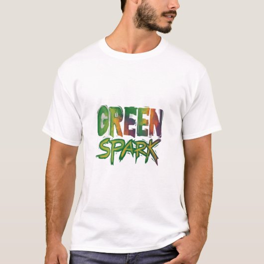 T-shirt Étincelle verte (Devant)