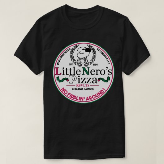 T-shirt Étiquette à pizza Lietro (Design devant)