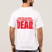 T-shirt Étiquette customisée de Gamer (Dos)