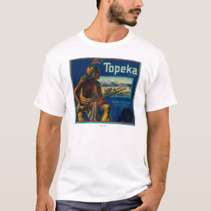 T-shirt Étiquette de caisse d'agrume de marque de Topeka