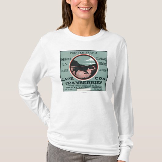 T-shirt Étiquette de canneberge de marque d'indicateur de (Devant)