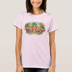 T-shirt Étiquette de cigare vintage La Palmiera, Femme ave