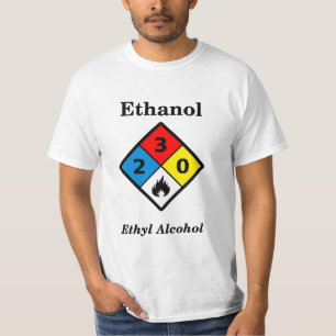 T-shirt Étiquette de fiches signalétiques d'éthanol